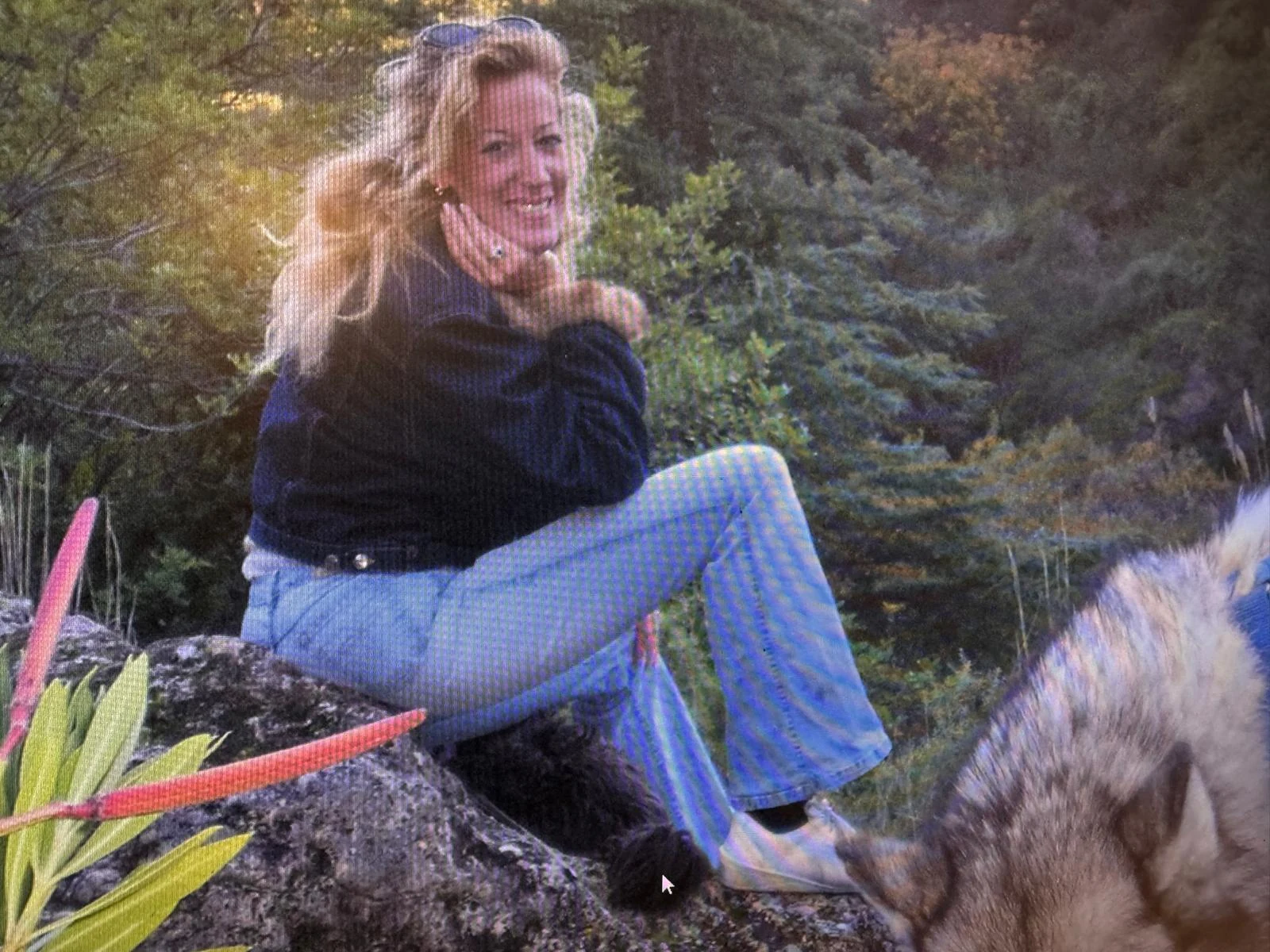 Nicole Beyer on the way up to La Concha above Marbella, 1999